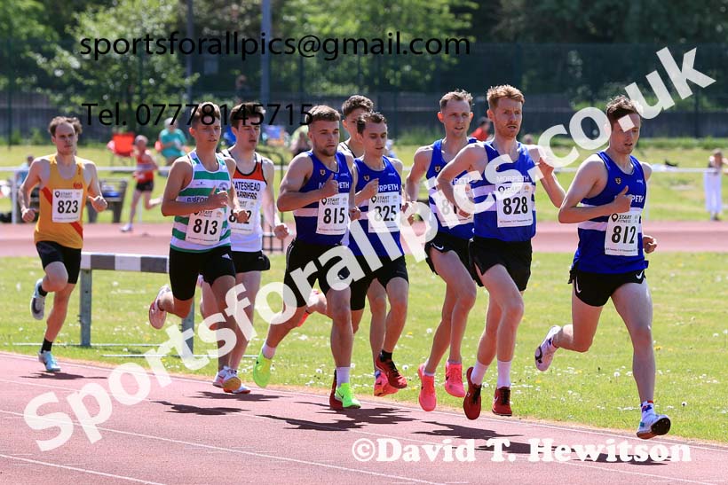 Mens Senior 1500 metres, 2024 North Eastern Track and Field Champs., Middlesbrough.  Photo: David T. Hewitson/Sports for All Pics